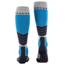 Falke Skisocke SK2 Intermediate Wool (mittelstarke Polsterung) grau/blau Herren - 1 Paar