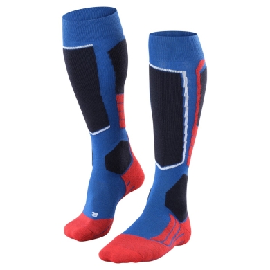 Falke Skisocke SK2 Intermediate Wool (mittelstarke Polsterung) olympicblau/rot Herren - 1 Paar