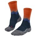 Falke Trekkingsocke Crew TK2 Explore (Merinowoll-Mix) marineblau/orange Herren - 1 Paar