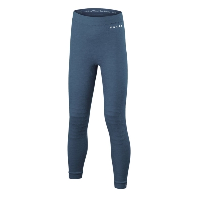 Falke Funktionsunterwäsche Unterziehhose Wool-Tech Tight (feinste Merinowolle) blau Kinder