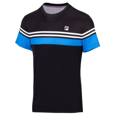 Fila Tennis-Tshirt Malte schwarz/blau Herren