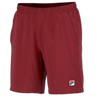 Fila Tennishose Short Santana (4-Wege-Stretch, atmungsaktiv) kurz burgundrot Herren