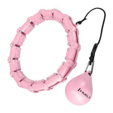 HMS Gymnastikreifen Hula-Hoop HHW02 mit Massagepunkten und Schwerkraftball - pink