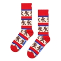 Happy Socks Tagessocke Crew Gingerbread Stripe (Lebkuchen) rot - 1 Paar