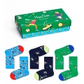 Happy Socks Tagessocke Crew Kids Sport Gift Geschenkbox grün Kinder - 3 Paar