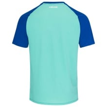 Head Tennis-Tshirt Topspin (schnelltrocknend, modern) royalblau/türkis Herren