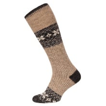 HomeOfSocks Kniestrümpfe Norway Wintermuster braun - 1 Paar