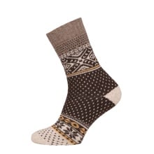 HomeOfSocks Wollsocke Hygge (45% Wolle) braun/bunt - 1 Paar