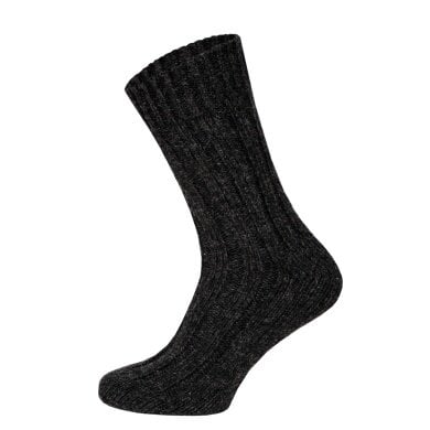 HomeOfSocks Wollsocken 100% Natur Warm anthrazitgrau - 2 Paar