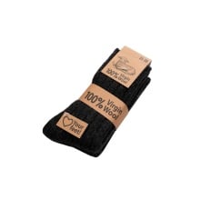 HomeOfSocks Wollsocken 100% Natur Warm anthrazitgrau - 2 Paar