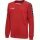 hummel Sport-Langarmshirt hmlAUTHENTIC Training Sweat (Sweatstoff, Rippbündchen) rot Kinder
