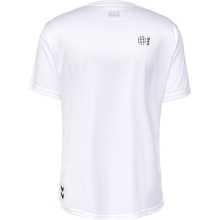 hummel Sport-Tshirt hmlCOURT (Interlock-Jerseystoff) kurzarm weiss Herren