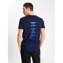 hummel Sport/Freizeit-Tshirt hmlCOURT Cotton (elastischer Jerseystoff) kurzarm marineblau Herren