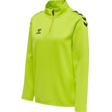 hummel Sport-Langarmshirt hmlCORE XK Half-Zip Sweat (Polyester-Sweatstoff) limegrün Damen