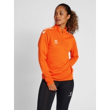 hummel Sport-Langarmshirt hmlCORE XK Half-Zip Sweat (Polyester-Sweatstoff) orange Damen