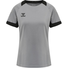 hummel Sport-Shirt (Trikot) hmlLEAD Poly Jersey (Mesh-Material) grau Damen