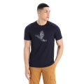 Icebreaker Wander-Tshirt Tech Lite II SS Skiing Yeti (100% Merino, Stoffstärke 150 Ultralight) navyblau Herren