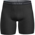 Icebreaker Boxershort Anatomica Long 150 (Merinowolle, längerer Schnitt) Unterwäsche schwarz Herren