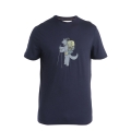 Icebreaker Wander-/Freizeit Tshirt Merino 150 Tech Lite III Tech Head (100% Wolle) navyblau Herren