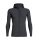 Icebreaker Wander-/Freizeitjacke Descender Zip Hood Jet (Merinowolle, atmungsaktiv) grau/schwarz Herren