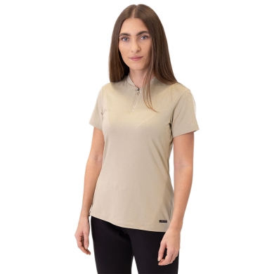 JAKO Freizeit-Polo Pro Casual (Polyester-Stretch-Jersey) beige Damen