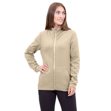 JAKO Freizeitjacke Pro Casual (elastisches Material, Seitentaschen) beige Damen