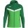 JAKO Kapuzenjacke Iconic (Polyester-Fleece, Seitentaschen mit Reißverschluss) grün/dunkelgrün Kinder
