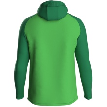 JAKO Kapuzenjacke Iconic (Polyester-Fleece, Seitentaschen mit Reißverschluss) grün/dunkelgrün Kinder