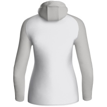 JAKO Kapuzenjacke Iconic (Polyester-Fleece, Seitentaschen mit Reißverschluss) weiss/grau/anthrazitgrau Damen