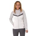 JAKO Kapuzenjacke Iconic (Polyester-Fleece, Seitentaschen mit Reißverschluss) weiss/grau/anthrazitgrau Damen