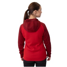 JAKO Kapuzenjacke Iconic (Polyester-Fleece, Seitentaschen mit Reißverschluss) rot/weinrot Damen