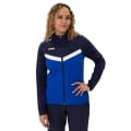 JAKO Kapuzenjacke Iconic (Polyester-Fleece, Seitentaschen mit Reißverschluss) royalblau/marineblau Damen