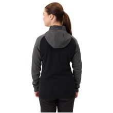 JAKO Kapuzenjacke Iconic (Polyester-Fleece, Seitentaschen mit Reißverschluss) schwarz/anthrazitgrau Damen