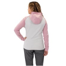 JAKO Kapuzenjacke Iconic (Polyester-Fleece, Seitentaschen mit Reißverschluss) hellgrau/pink/anthrazitgrau Damen