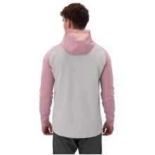 JAKO Kapuzenjacke Iconic (Polyester-Fleece, Seitentaschen mit Reißverschluss) hellgrau/pink/anthrazitgrau Herren