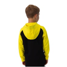 JAKO Kapuzenjacke Iconic (Polyester-Fleece, Seitentaschen mit Reißverschluss) schwarz/gelb Kinder