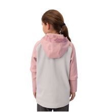 JAKO Kapuzenjacke Iconic (Polyester-Fleece, Seitentaschen mit Reißverschluss) hellgrau/pink/anthrazitgrau Kinder