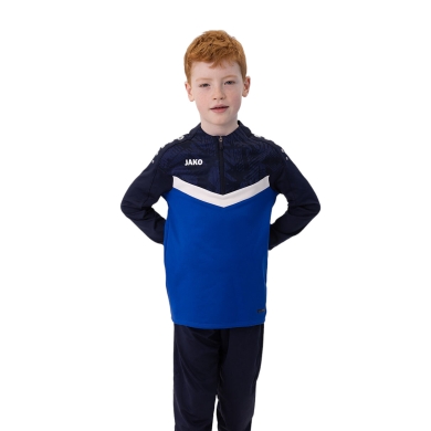 JAKO Langarmshirt Ziptop Iconic (angenehmer Tragekomfort) royalblau/marineblau Kinder