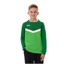 JAKO Sport-Langarmshirt Sweat Iconic (Polyester-Stretch-Fleece) grün/dunkelgrün Kinder