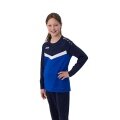 JAKO Sport-Langarmshirt Sweat Iconic (Polyester-Stretch-Fleece) royalblau/marineblau Kinder