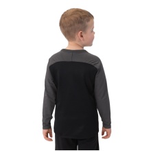 JAKO Sport-Langarmshirt Sweat Iconic (Polyester-Stretch-Fleece) schwarz/anthrazitgrau Kinder