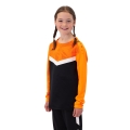 JAKO Sport-Langarmshirt Sweat Iconic (Polyester-Stretch-Fleece) schwarz/naonorange Kinder