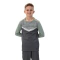 JAKO Sport-Langarmshirt Sweat Iconic (Polyester-Stretch-Fleece) anthrazitgrau/mintgrün Kinder