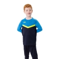 JAKO Sport-Langarmshirt Sweat Iconic (Polyester-Stretch-Fleece) marineblau/hellblau/gelb Kinder