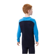 JAKO Sport-Langarmshirt Sweat Iconic (Polyester-Stretch-Fleece) marineblau/hellblau/gelb Kinder