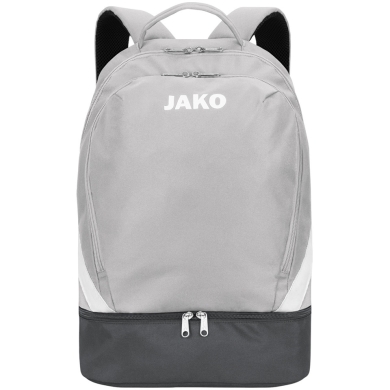 JAKO Rucksack Iconic mit Bodenfach hellgrau/anthrazitgrau - 28x21x46cm