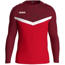 JAKO Sport-Langarmshirt Sweat Iconic (Polyester-Stretch-Fleece) rot/weinrot Kinder