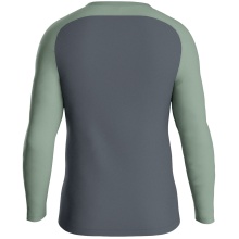 JAKO Sport-Langarmshirt Sweat Iconic (Polyester-Stretch-Fleece) anthrazitgrau/mintgrün Kinder