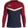 JAKO Sport-Langarmshirt Sweat Iconic (Polyester-Stretch-Fleece) marineblau/rot Kinder