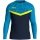 JAKO Sport-Langarmshirt Sweat Iconic (Polyester-Stretch-Fleece) marineblau/hellblau/gelb Kinder